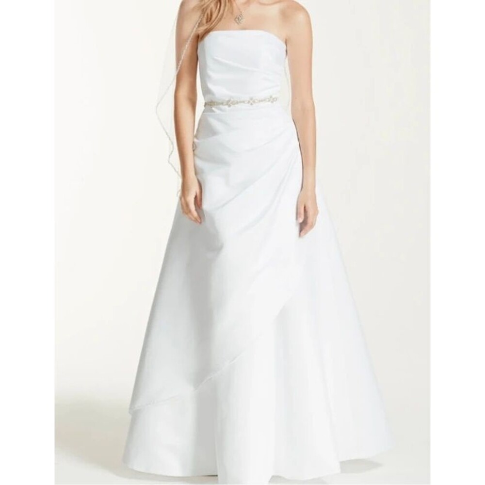 David’s Bridal Michelangelo T8076 Wedding Dress Size 16 Light Gold
